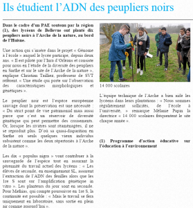 Le Maine Libre, 25 mars 2015