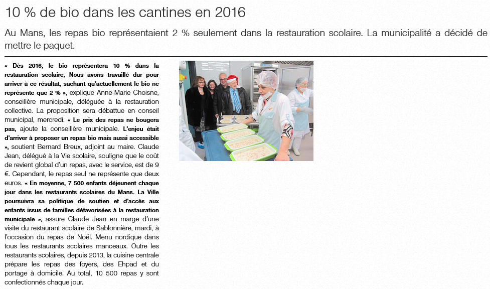 Ouest France, 16 décembre 2015